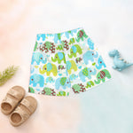 Jaipur Cotton Elephant Print Shirt and Shorts set for kids by Boon Babies, featuring a straight collar and summer-friendly design.