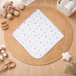 Boonbabies printed 2-layer muslin hooded baby towel with soft fabric and cute print, measuring 70x70 cm for newborns.