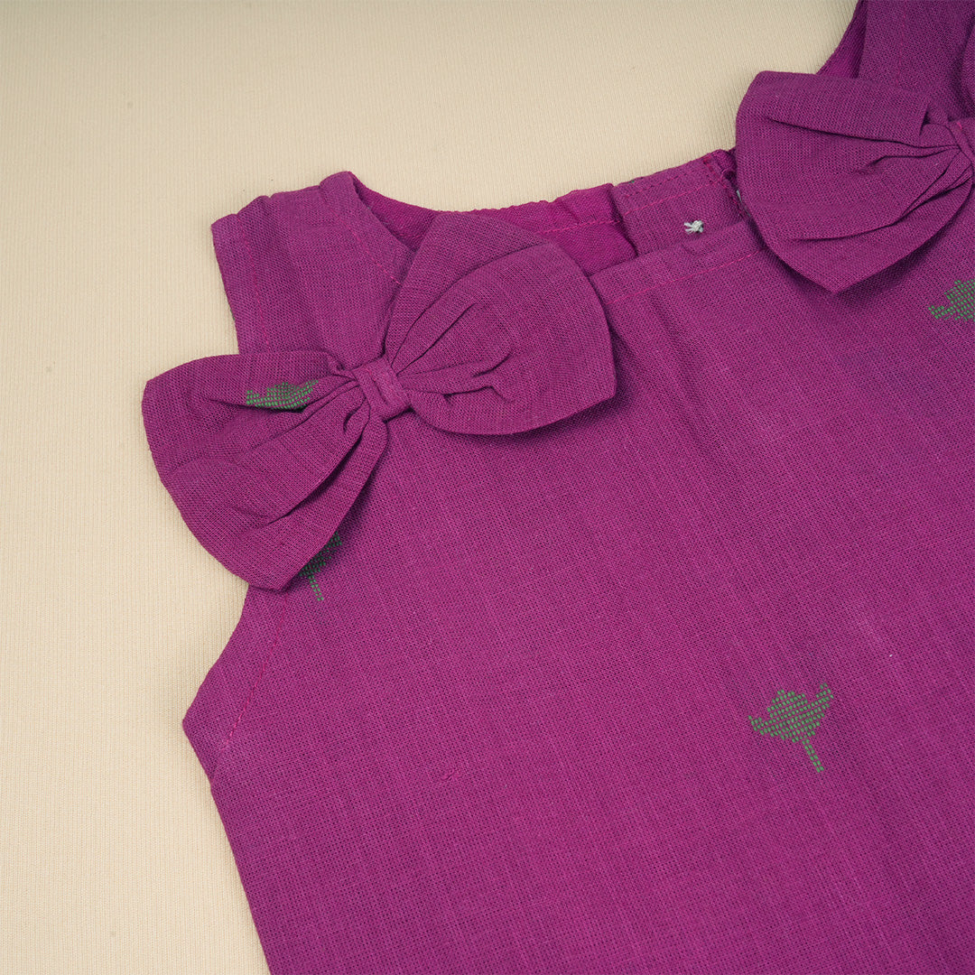 Girls purple sleeveless co-ord set with matching pants from Boon Babies, featuring a comfortable, stylish design perfect for casual wear.