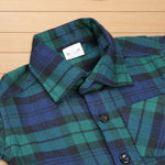 Soft and breathable cotton checked shirt for boys with a classic collar—perfect for casual and outdoor wear.