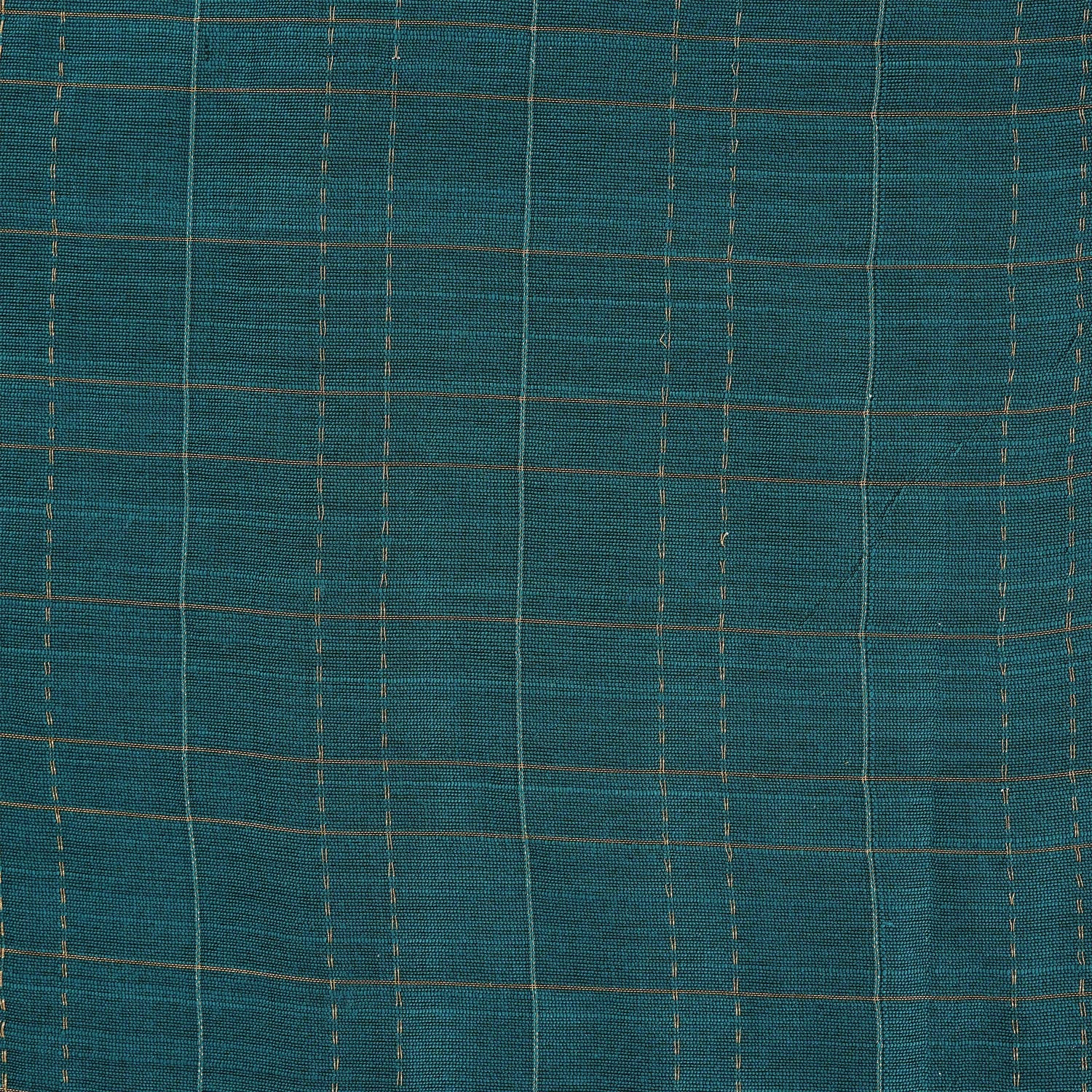 Classic Teal Silk Heritage Check Shirt & Dhoti Set for Boys