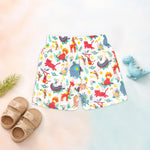 Boon Babies Jaipur cotton jungle animal print shirt and shorts set for kids, featuring a straight collar and summer-friendly design.