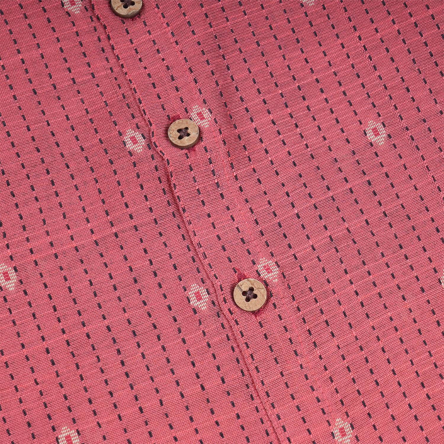 Elegant pink silk cotton shirt paired with classic dhoti—perfect for festive and traditional occasions.