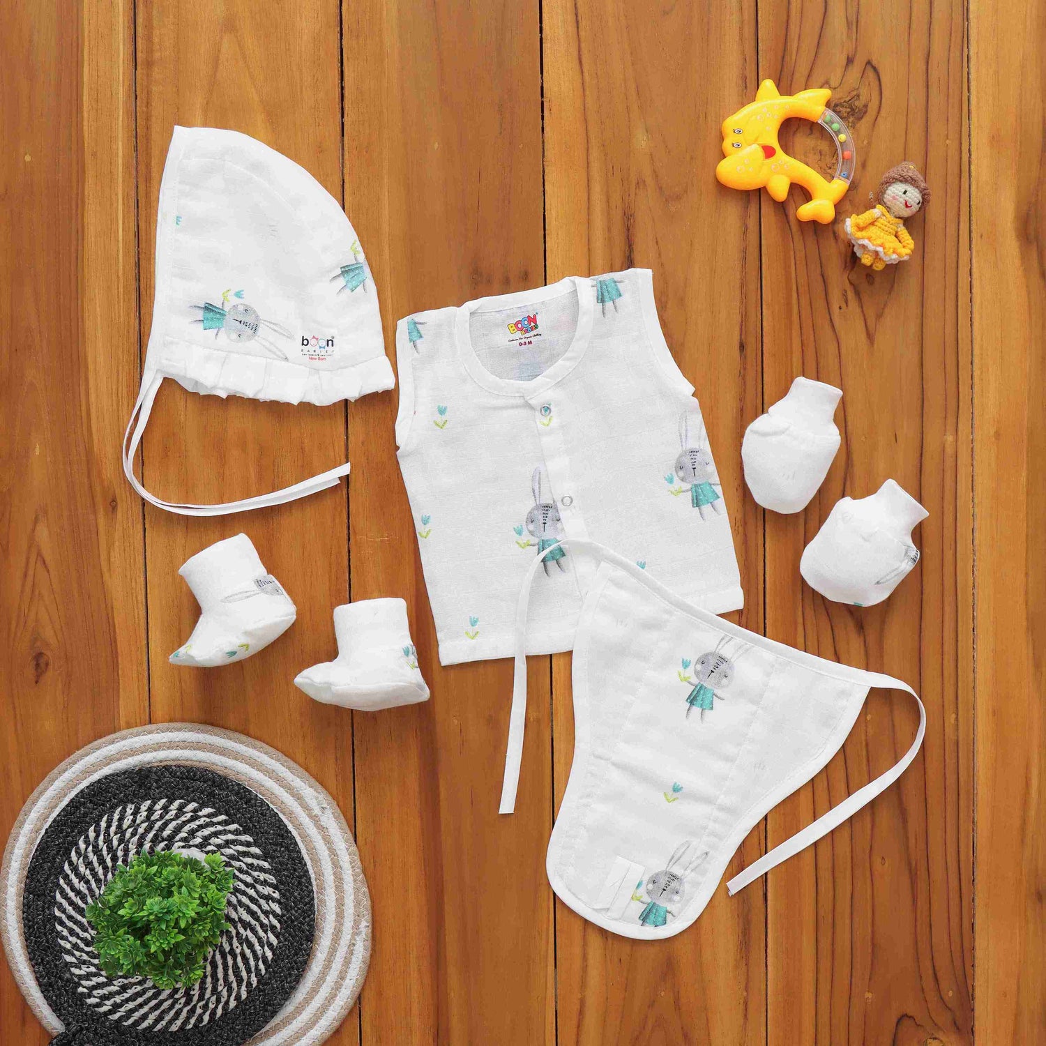 Charming Trio: Baby Jabla - Nappy and Capset in Fun Prints