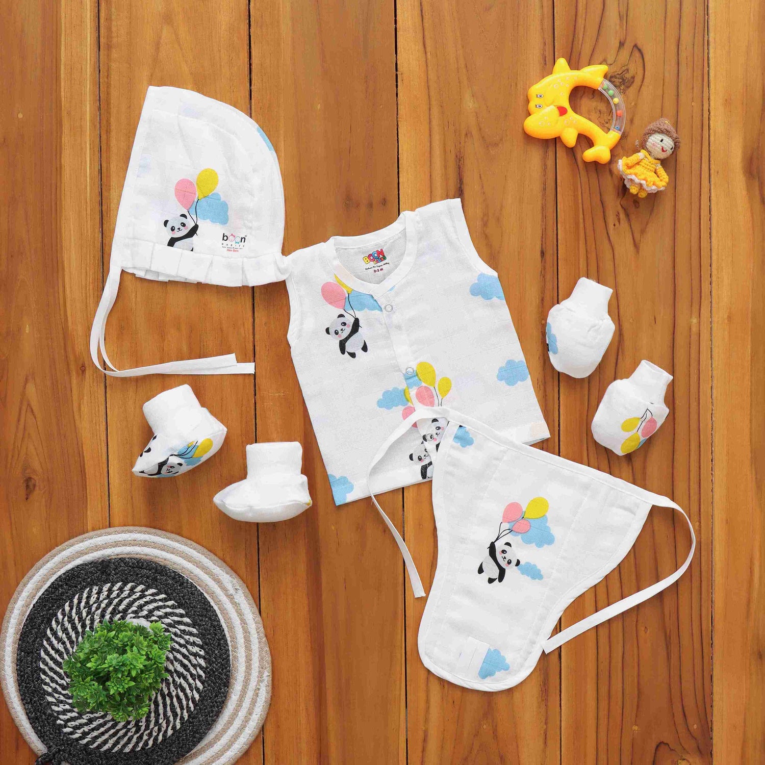 Charming Trio: Baby Jabla - Nappy and Capset in Fun Prints