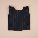 Soft silk ethnic top and skirt set with traditional stripe design, perfect for festive and outdoor wear.