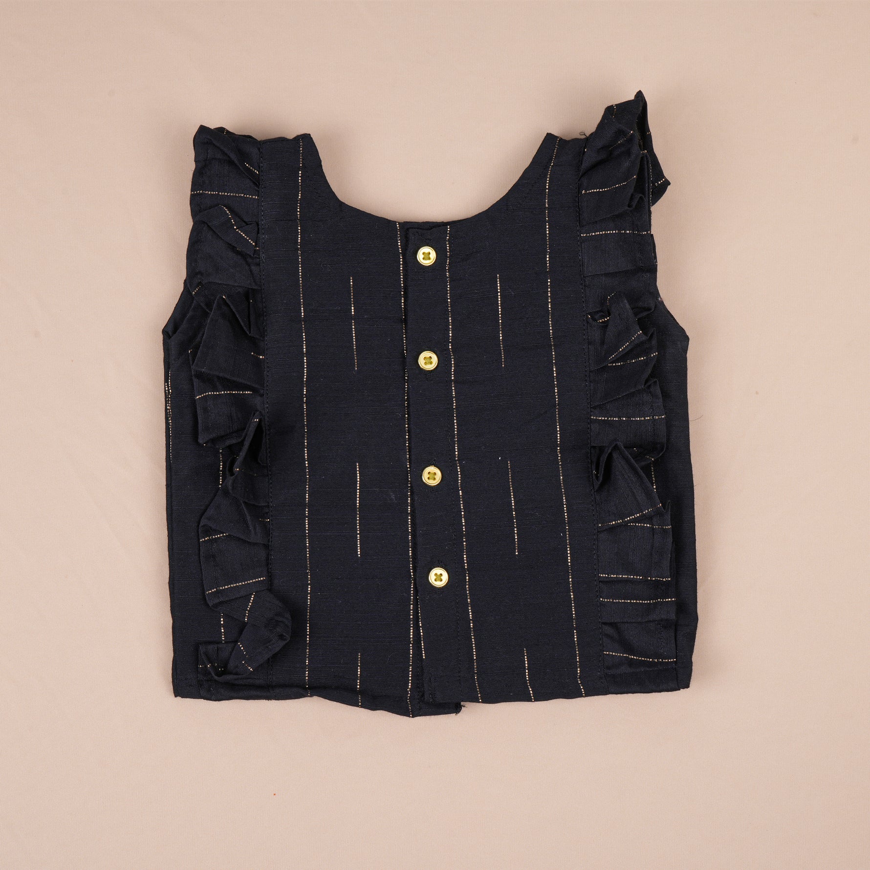 Soft silk ethnic top and skirt set with traditional stripe design, perfect for festive and outdoor wear.