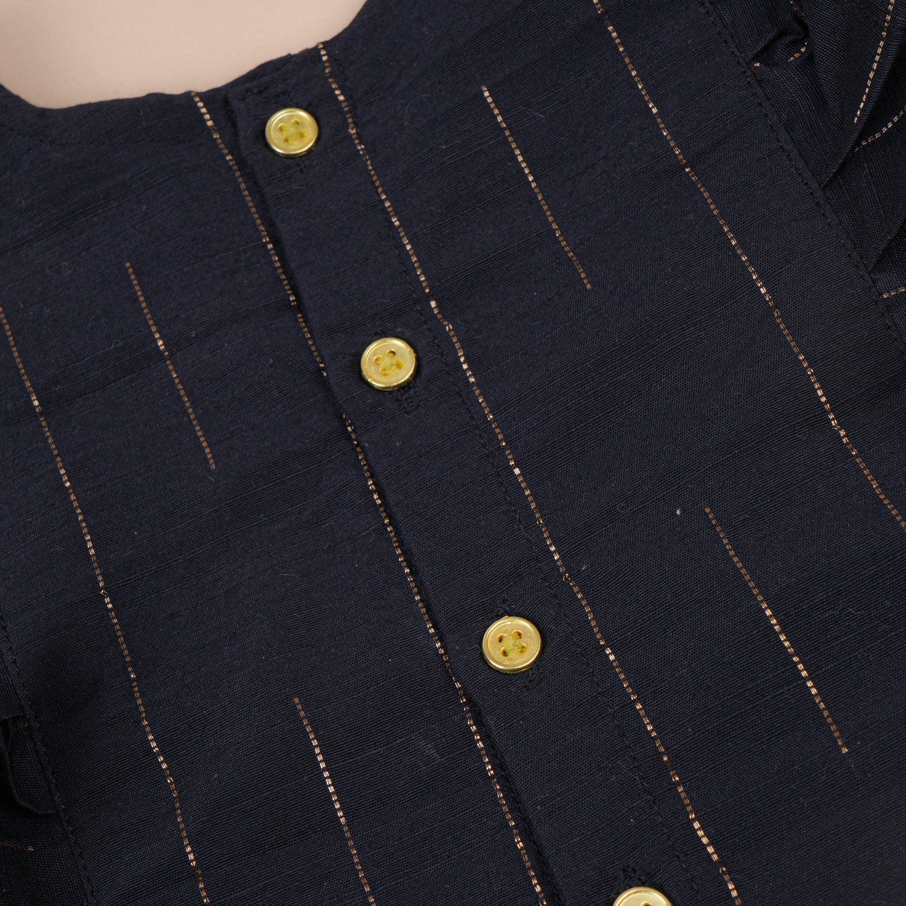 Soft silk ethnic top and skirt set with traditional stripe design, perfect for festive and outdoor wear.