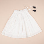 Soft silk ethnic top and skirt set with traditional stripe design, perfect for festive and outdoor wear.