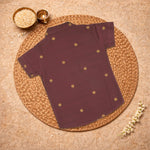 Yellow raw silk ethnic shirt and dhoti set for festive wear, crafted by Boon Babies, featuring traditional solid design.