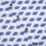 Soft cotton boys co-ord set with blue floral print, straight collar shirt and comfy shorts—perfect for casual style look and outdoor wear.