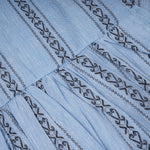 Sky blue handloom cotton sleeveless top and pant set with lining and elastic fit for girls aged 1–5 years. Comfortable everyday kidswear from Boon Babies, Coimbatore.