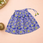 Boon Babies girls ethnic top and skirt set with floral and ethnic patterns, perfect for festive wear, shown on a young girl.