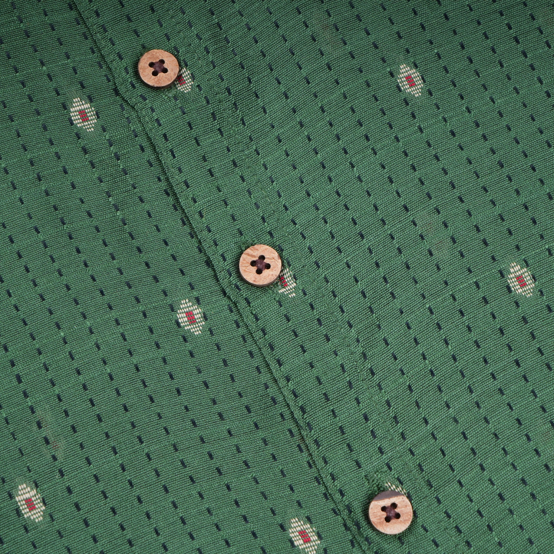 Elegant green handloom silk cotton shirt with optional dhoti, perfect for festive and traditional wear.