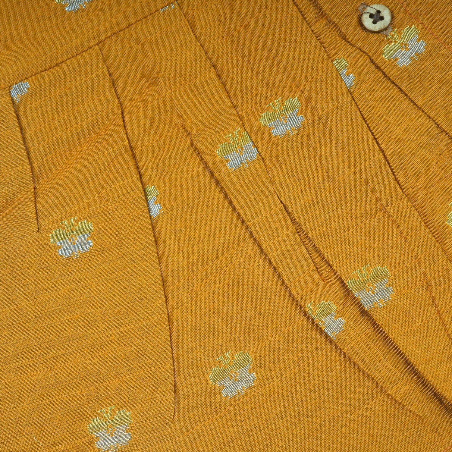 Premium Ethnic Sleeveless Frock for Baby Girls - Mustard yellow