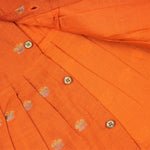 Orange ethnic sleeveless baby girl frock by Boon Babies, featuring traditional design and comfortable fabric.