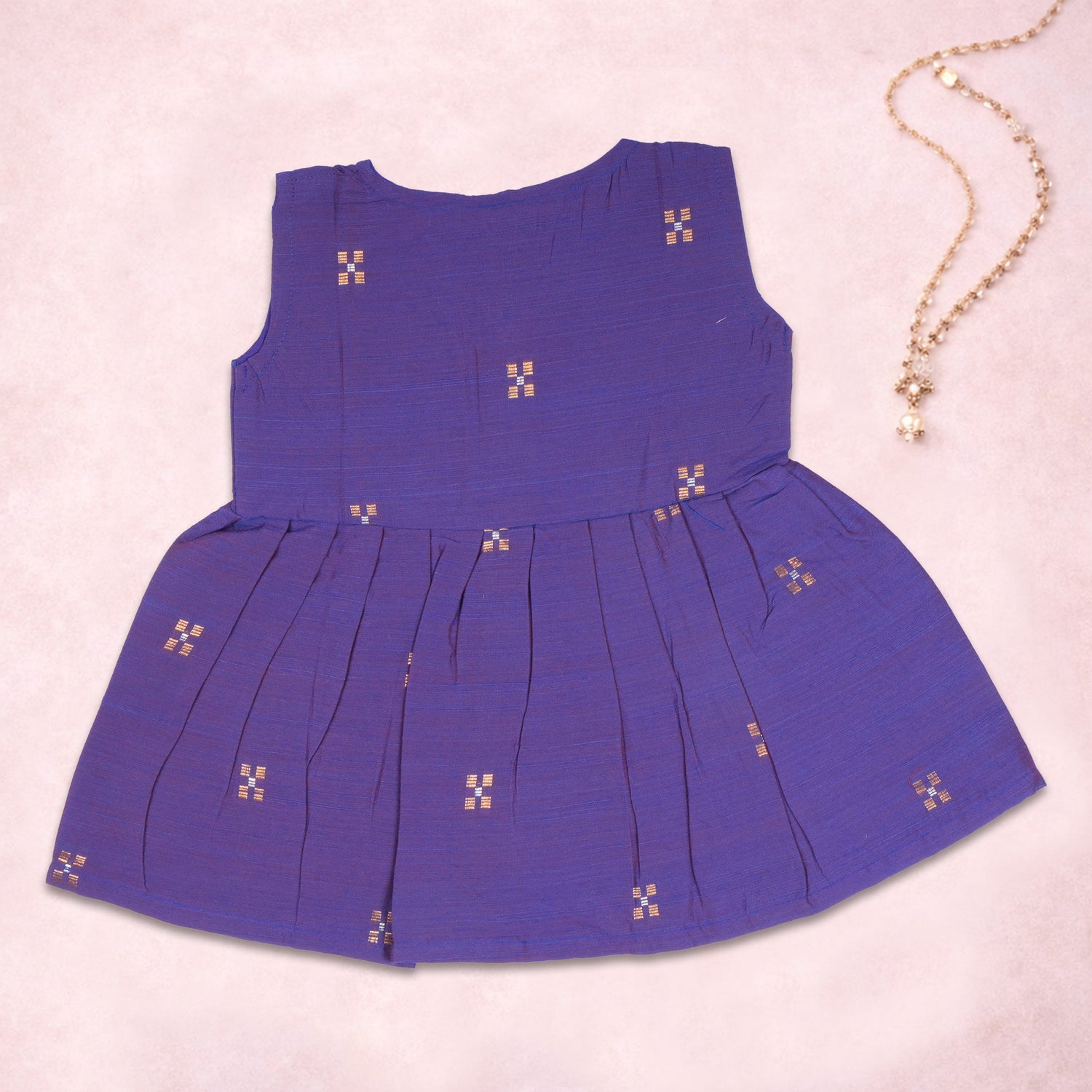 Premium Ethnic Sleeveless Frock for Baby Girls - Purple