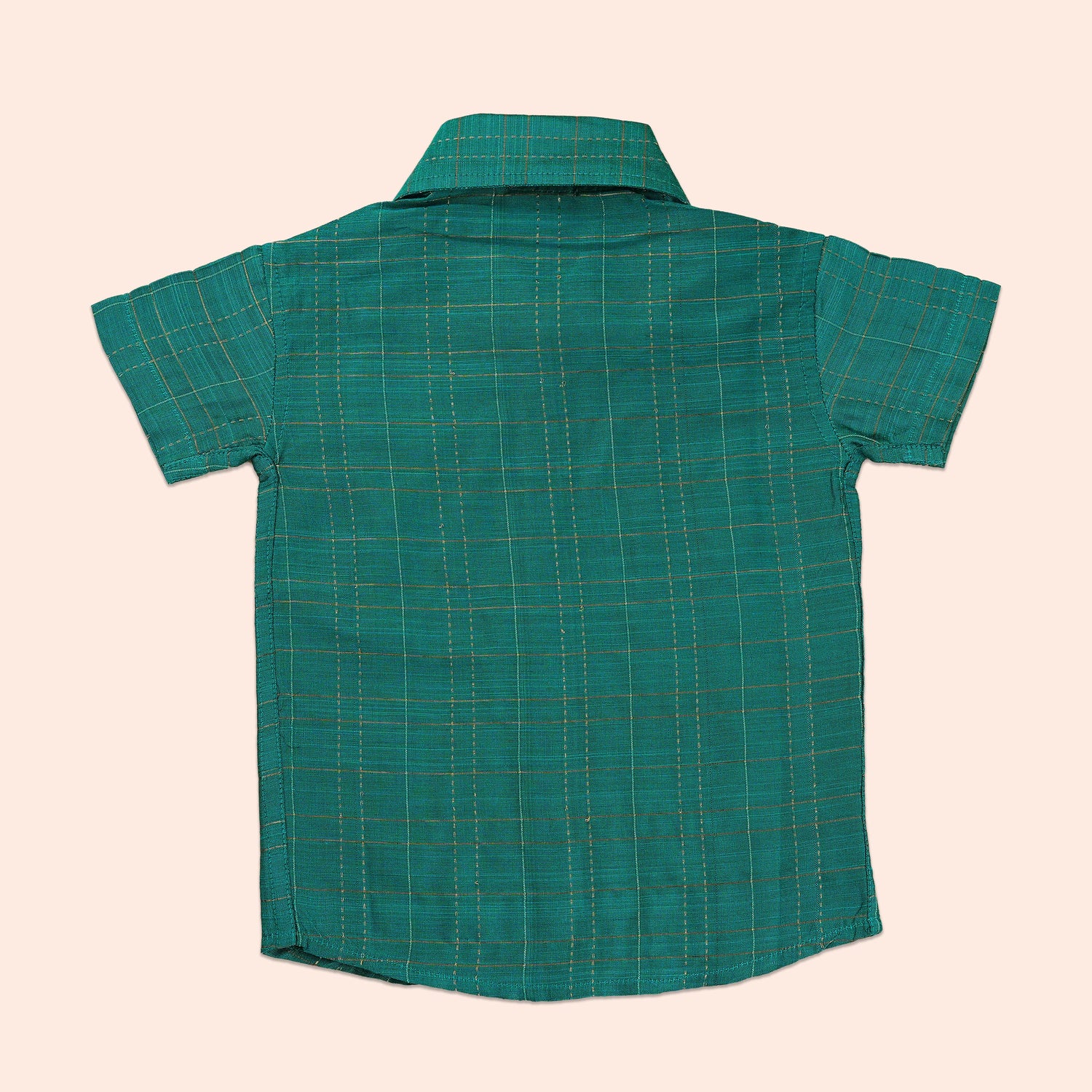 Premium Multi-Checked Silk Shirt & Dhoti Set for Boys