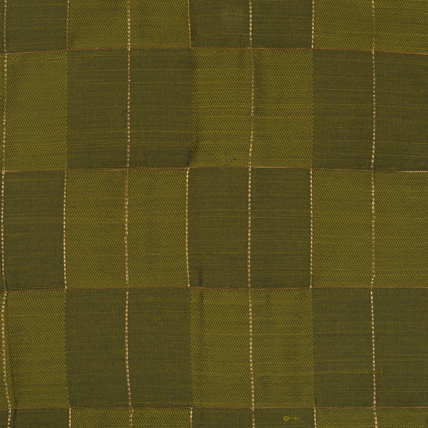 Olive green silk shirt with golden check pattern, folded neatly – traditional ethnic wear for baby boys from Boon Babies, Coimbatore.