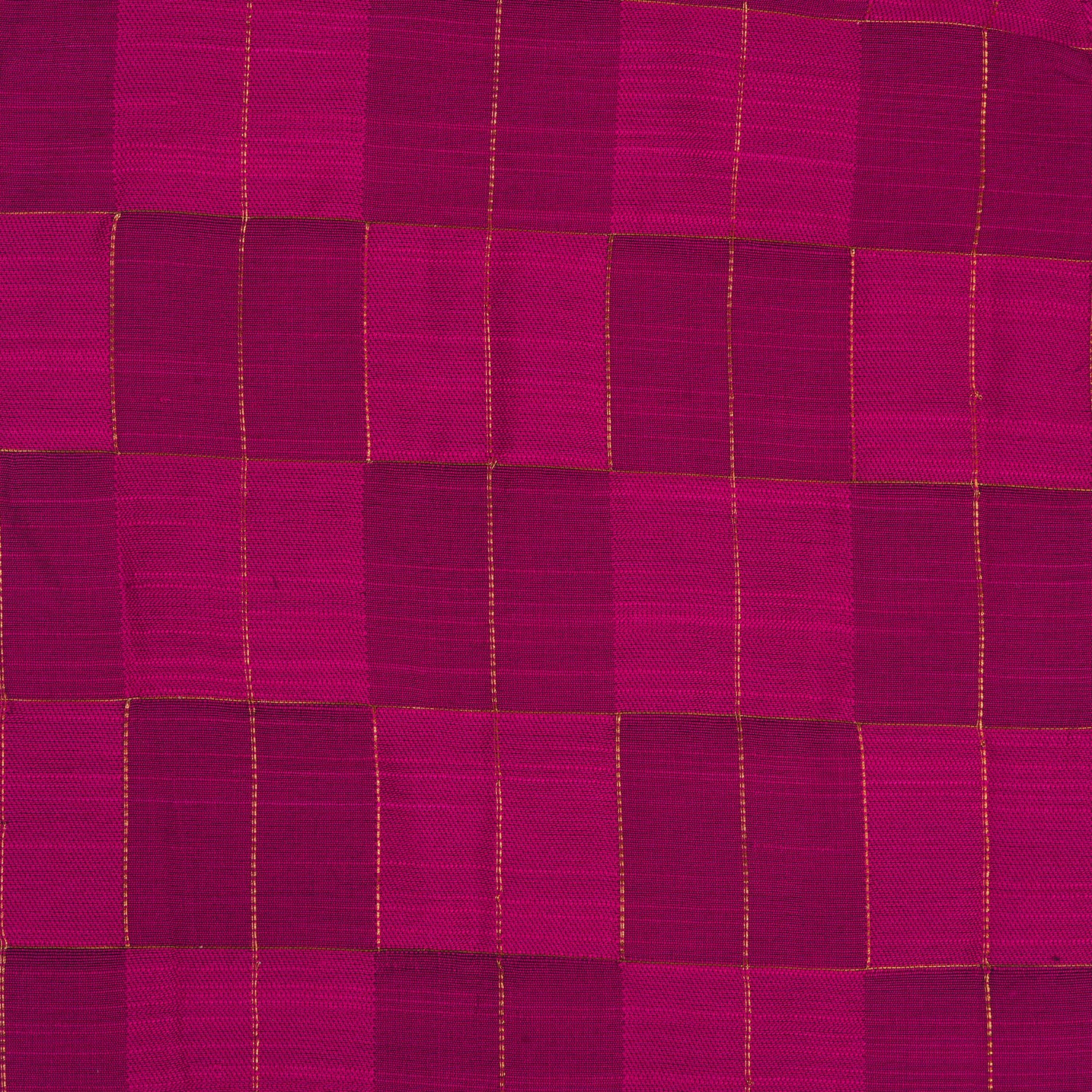 Bright magenta silk shirt with golden check patterns folded neatly – premium traditional shirt for boys by Boon Babies, Coimbatore.