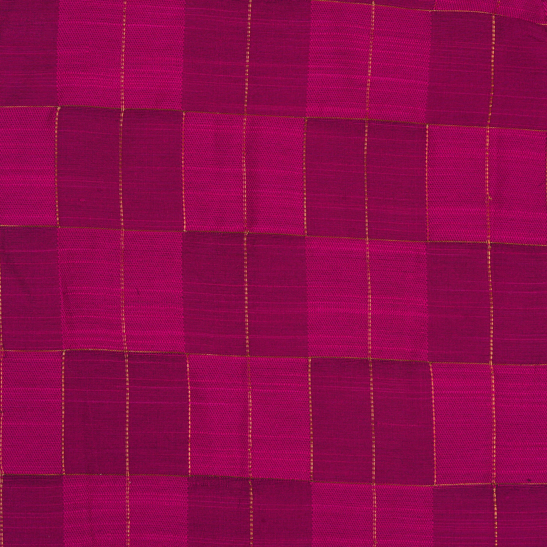 Bright magenta silk shirt with golden check patterns folded neatly – premium traditional shirt for boys by Boon Babies, Coimbatore.