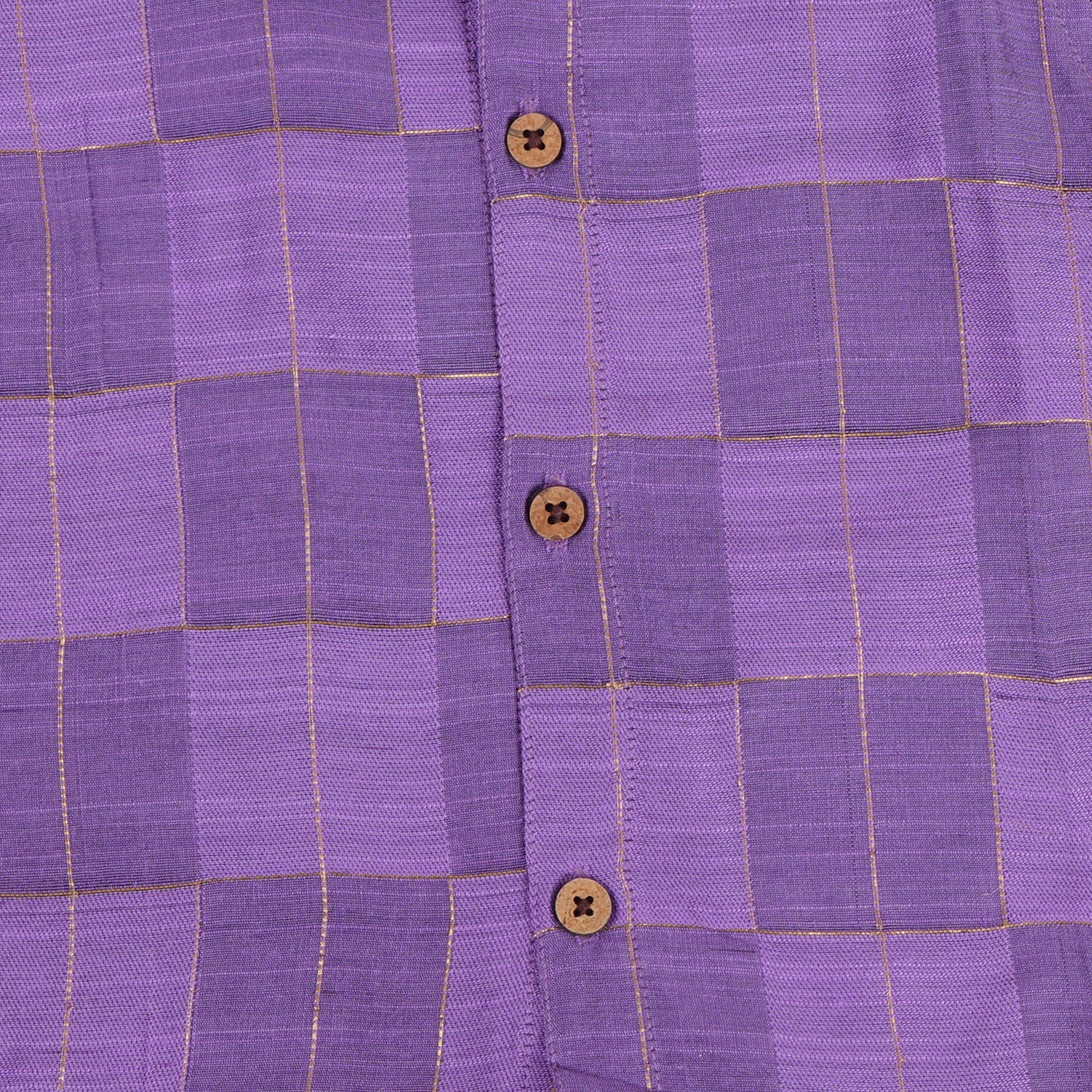 Purple Sophistication - Silk Shirt with Stylish Buttons