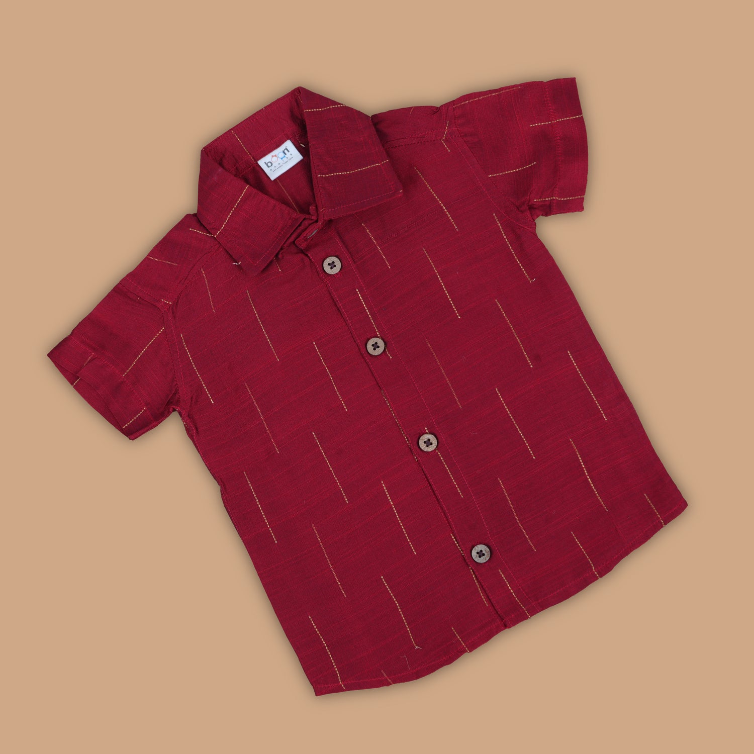 Royal Red Silk Shirt - A Standout Look for Boys