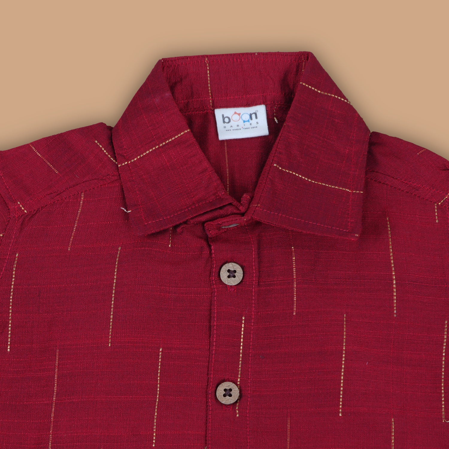 Royal Red Silk Shirt - A Standout Look for Boys