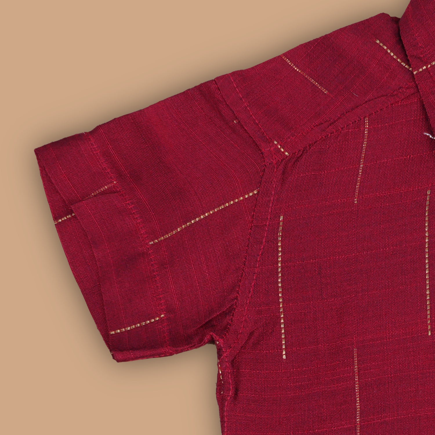 Royal Red Silk Shirt - A Standout Look for Boys