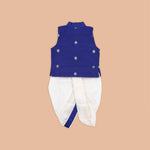 Traditional Silk Panchagajam Set for Boys – Royal Blue Booon Babies