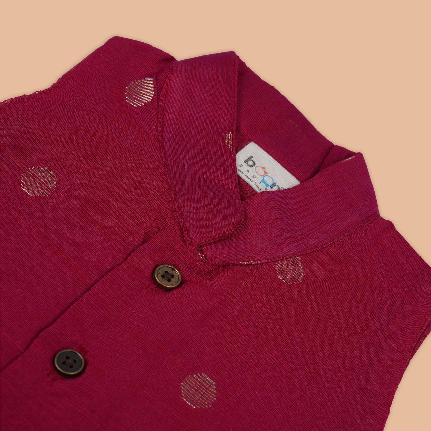 Elegant Maroon Silk Panchagajam Set for Boys – Festive Wear Booon Babies