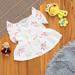 Boon Babies Pretty Leaf Printed Frilled Frock Babies Muslin Comfort