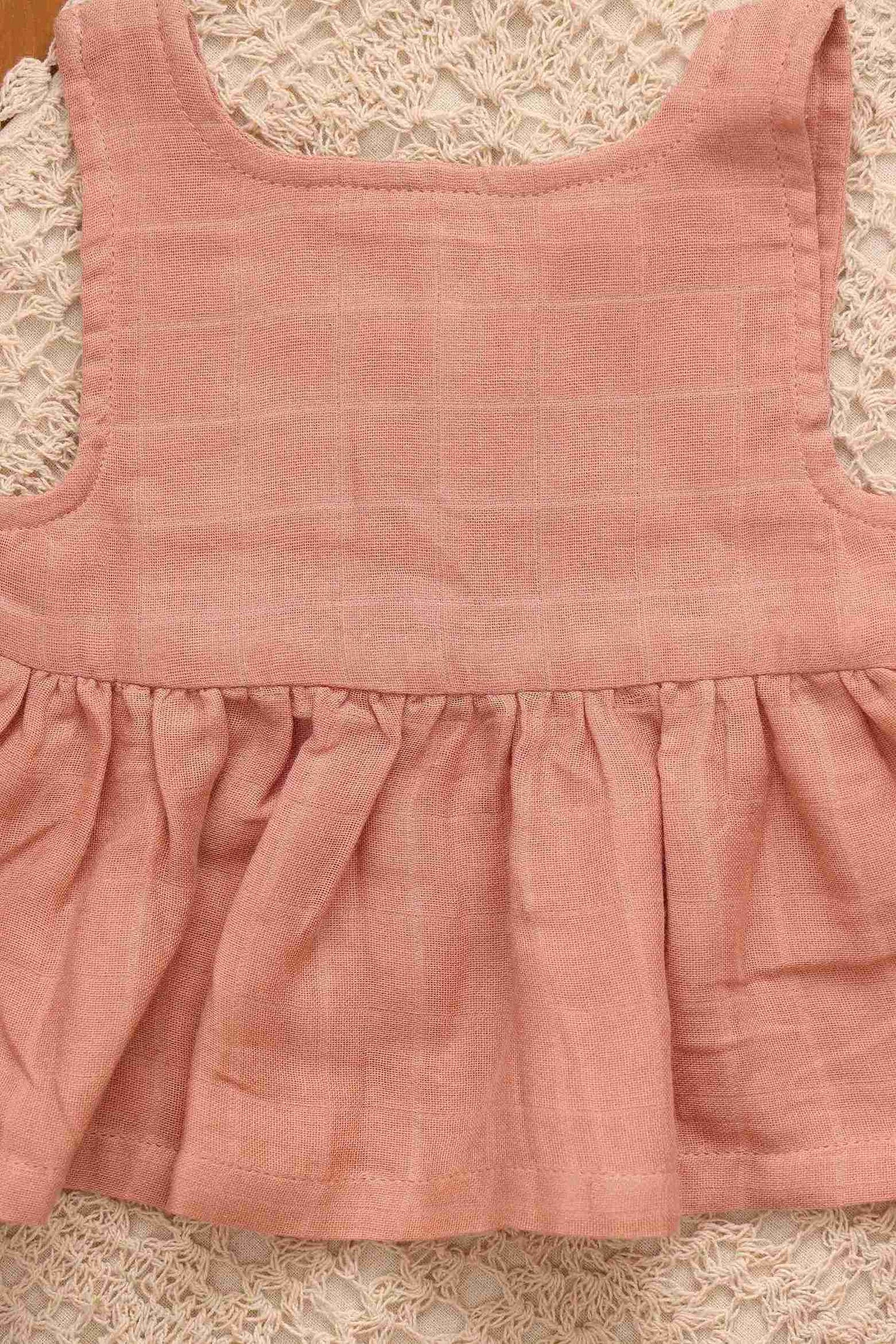 Chic Solid Colored Frock for Babies - Playful Elegance