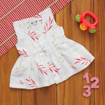 Boon Babies Enchanting Leaf Printed Frilled Frock Babies Nature's Delight