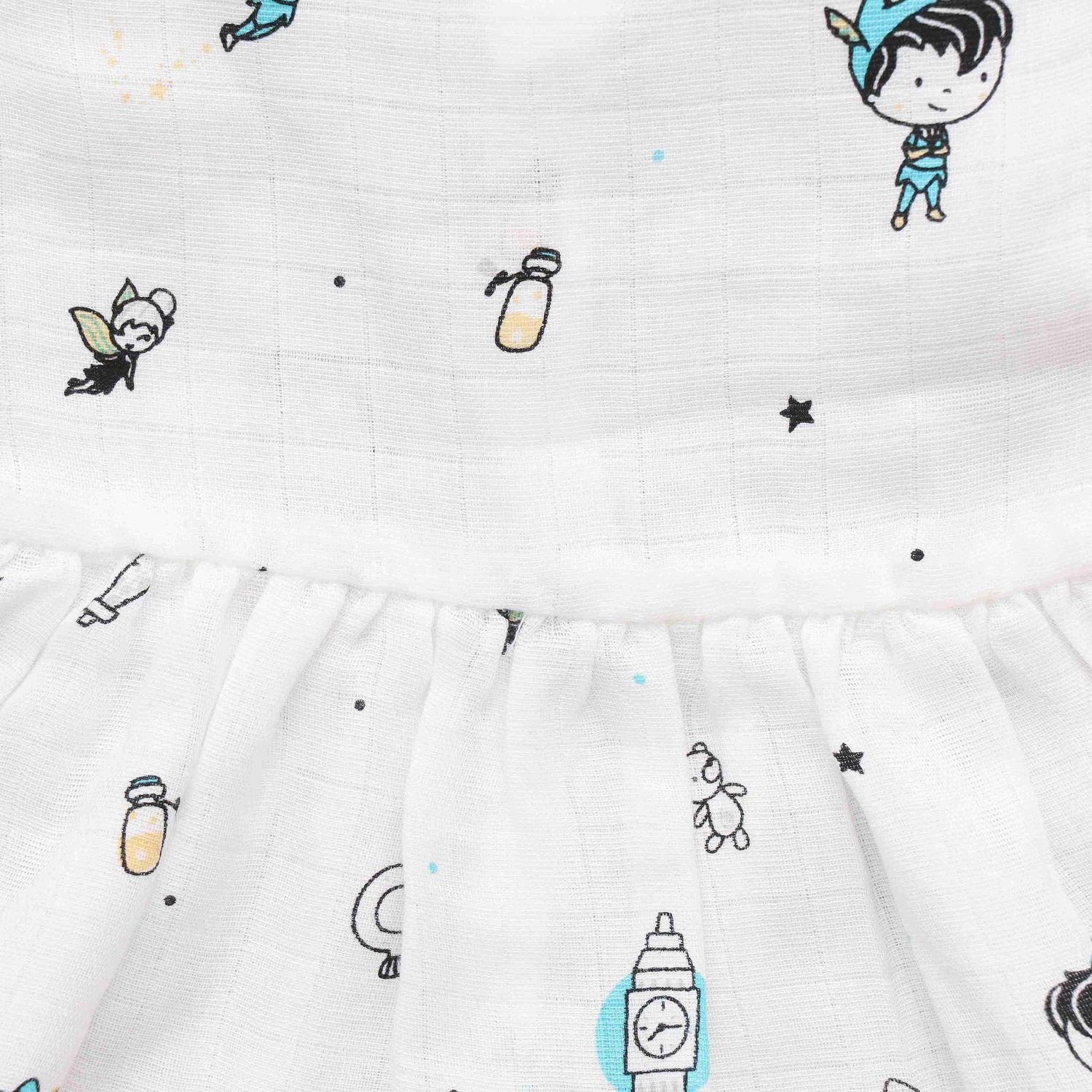 Whimsical Wonders: Cute Printed Muslin Frock for Infants