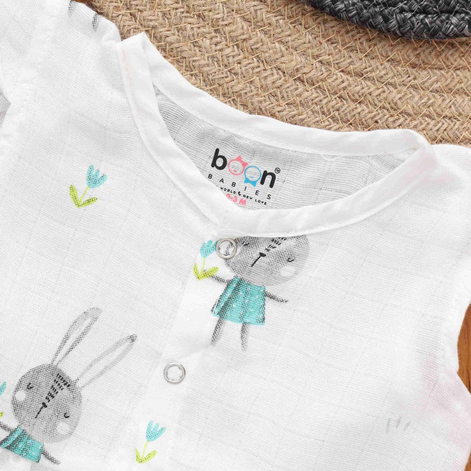 Dreamy Doodles: Cute Patterned Muslin Frock for Infants