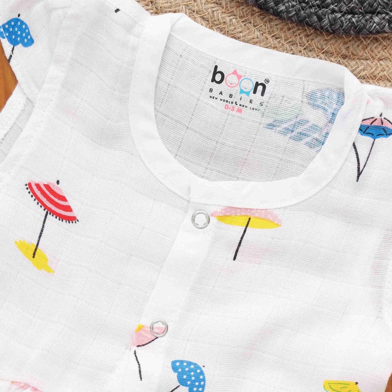 Dreamy Doodles: Cute Patterned Muslin Frock for Infants