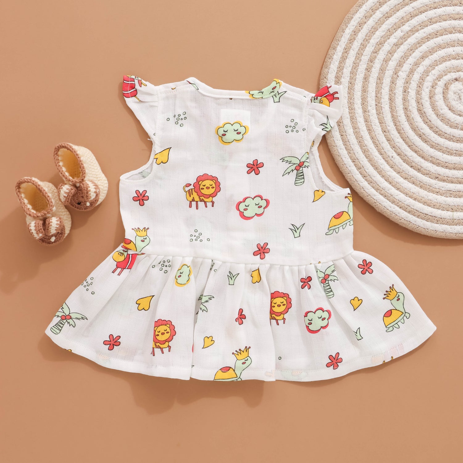 Color Carnival: Fun and Vibrant Printed Frock for Baby Girls