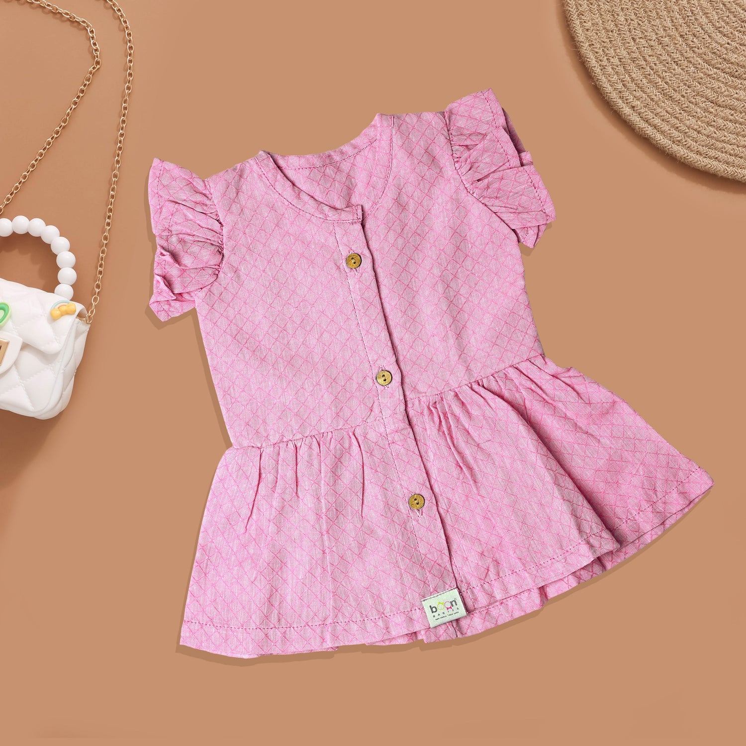 Whimsical Baby Cotton Frock with Delightful Patterns