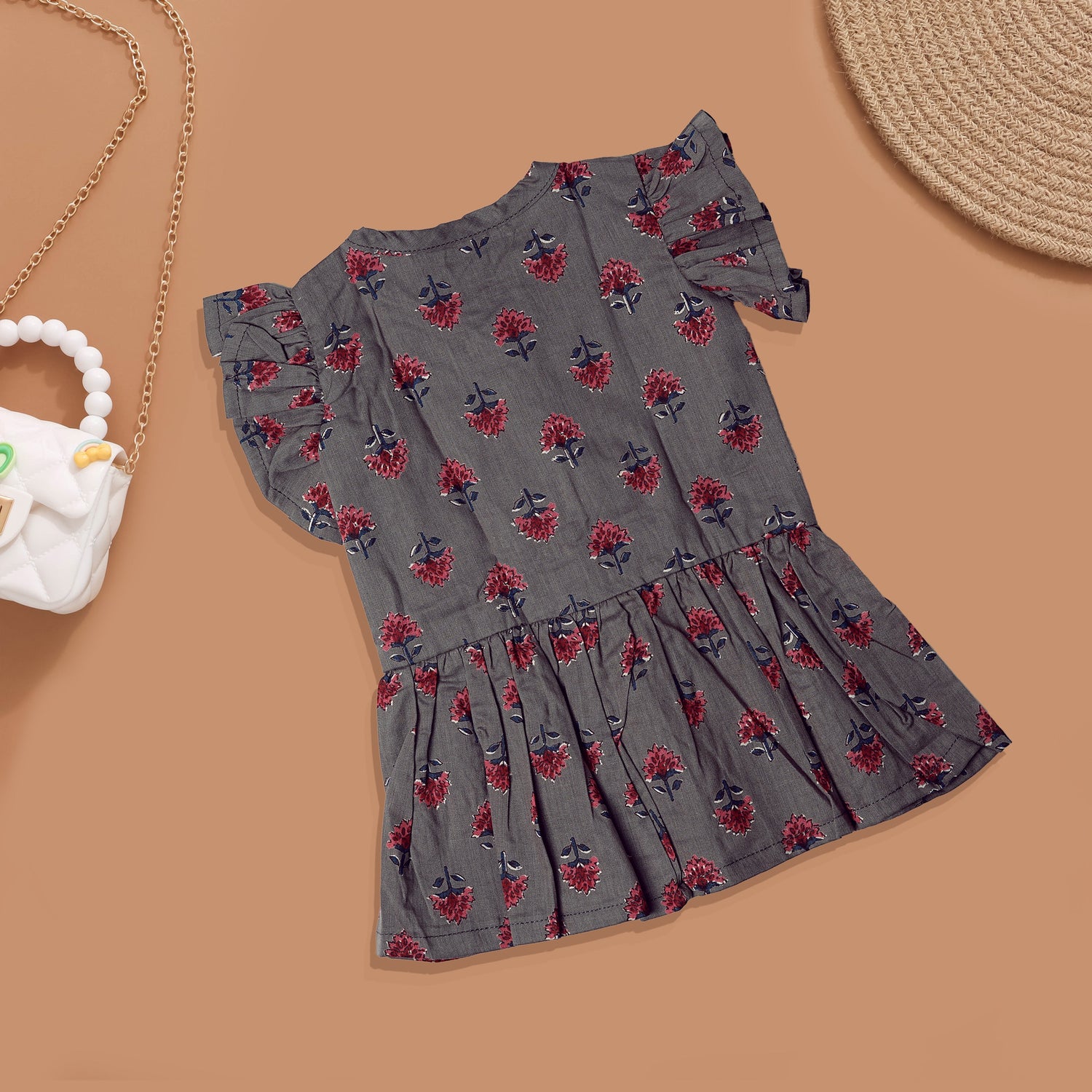 Baby Cotton Frock with Artistic and Fun Prints