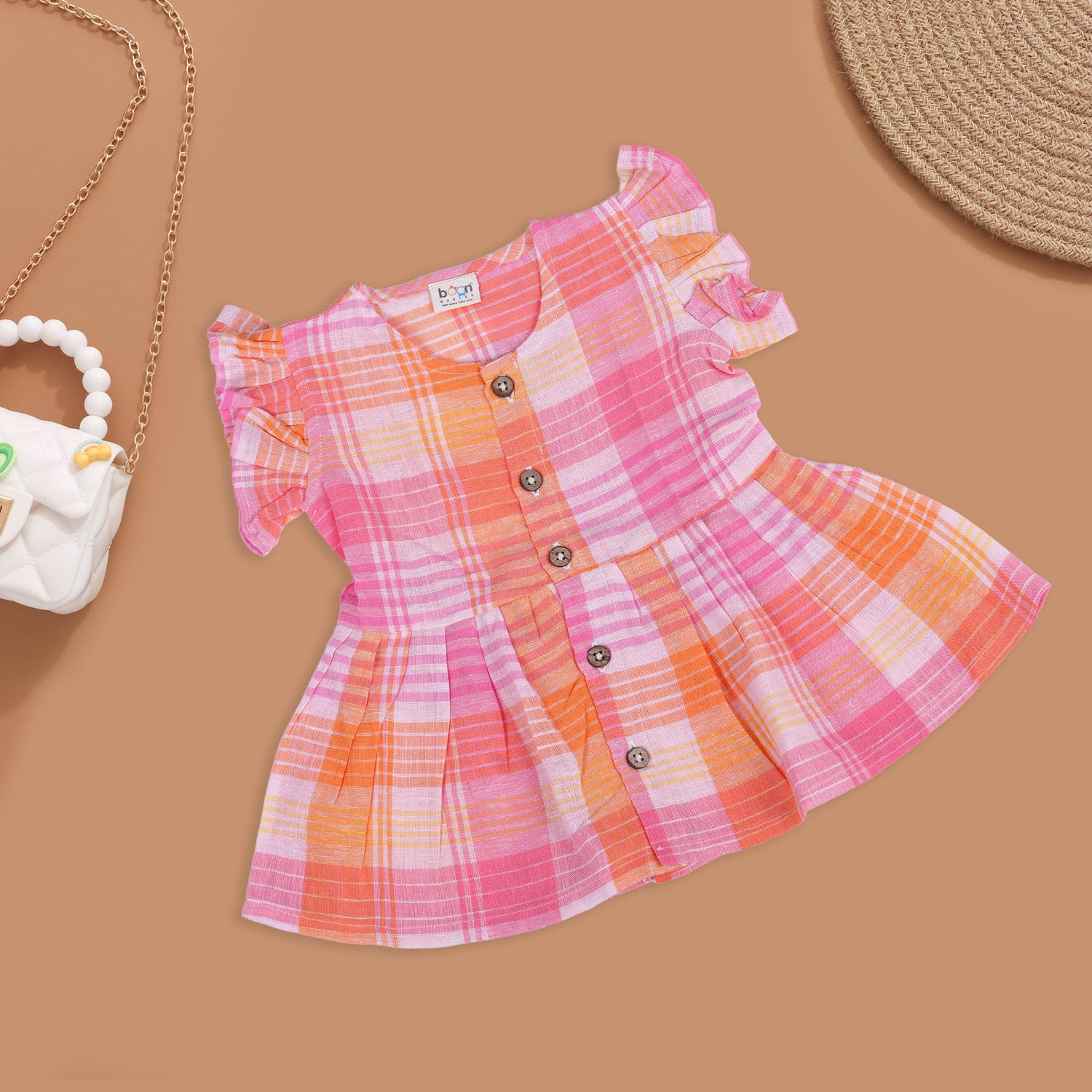 Bright and Breezy Baby Dress with Button Detailing