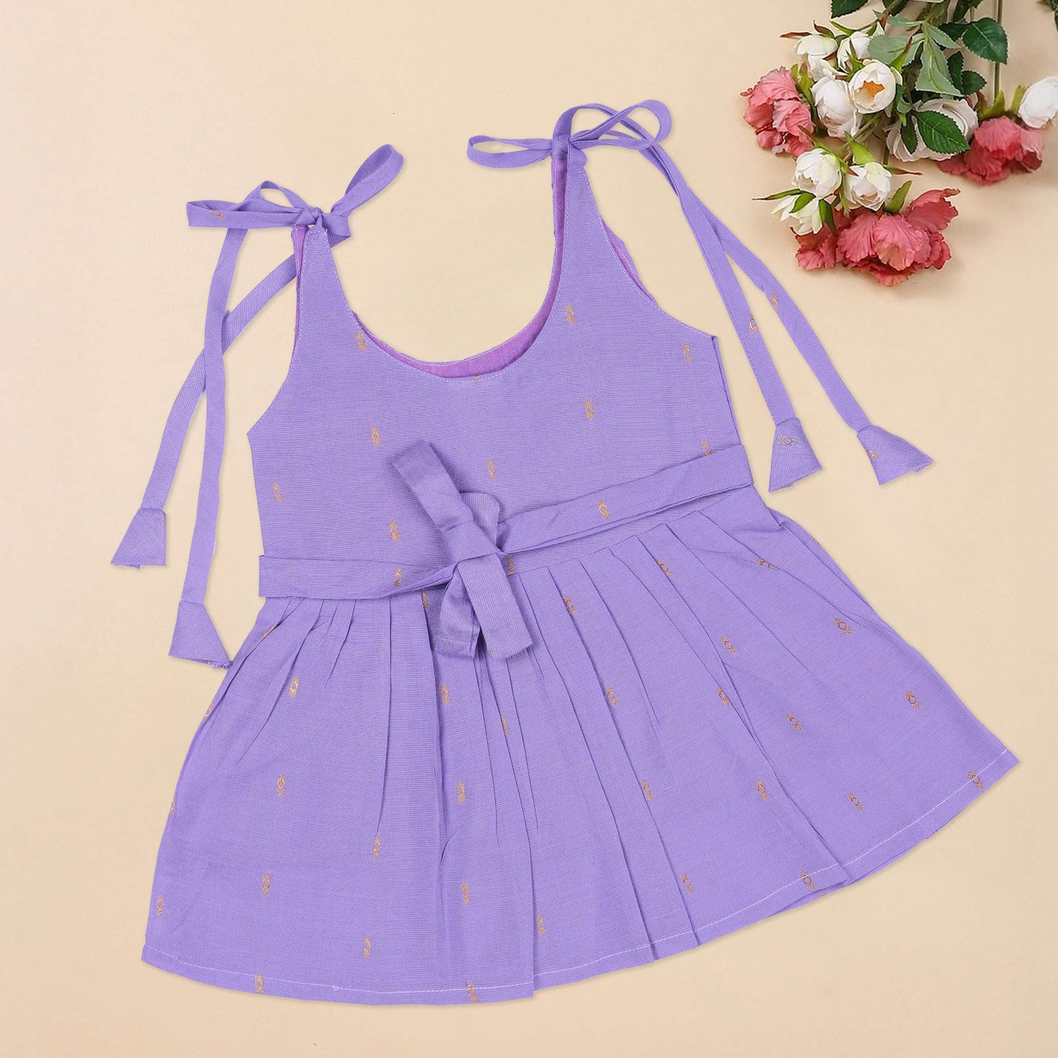 Baby Silk Knot Frock – Premium Diamond-Design Elegant Wear