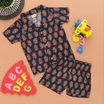 Boon Babies Floral Fantasy Boys Butta Print Shirt Matching Shorts