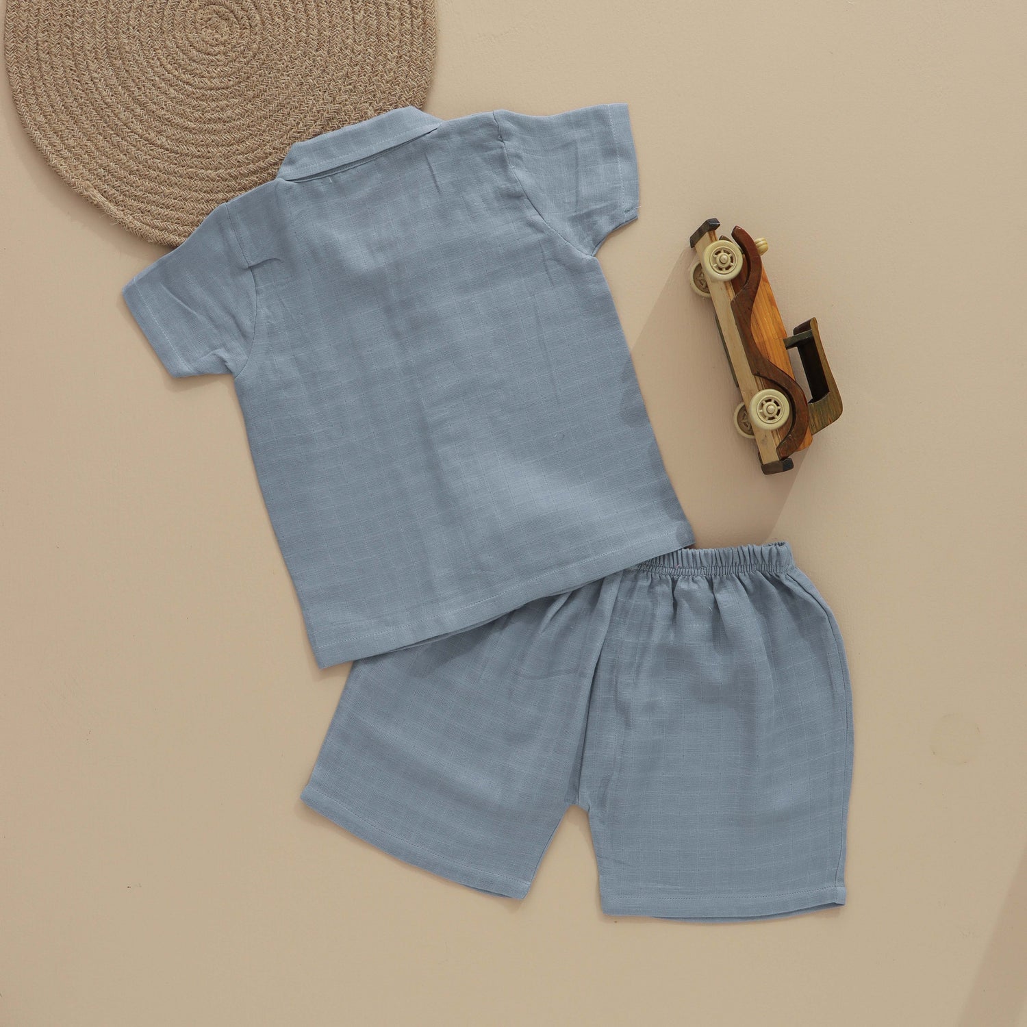 Mini Trendsetter: Boys Stylish Shirt and Shorts Set