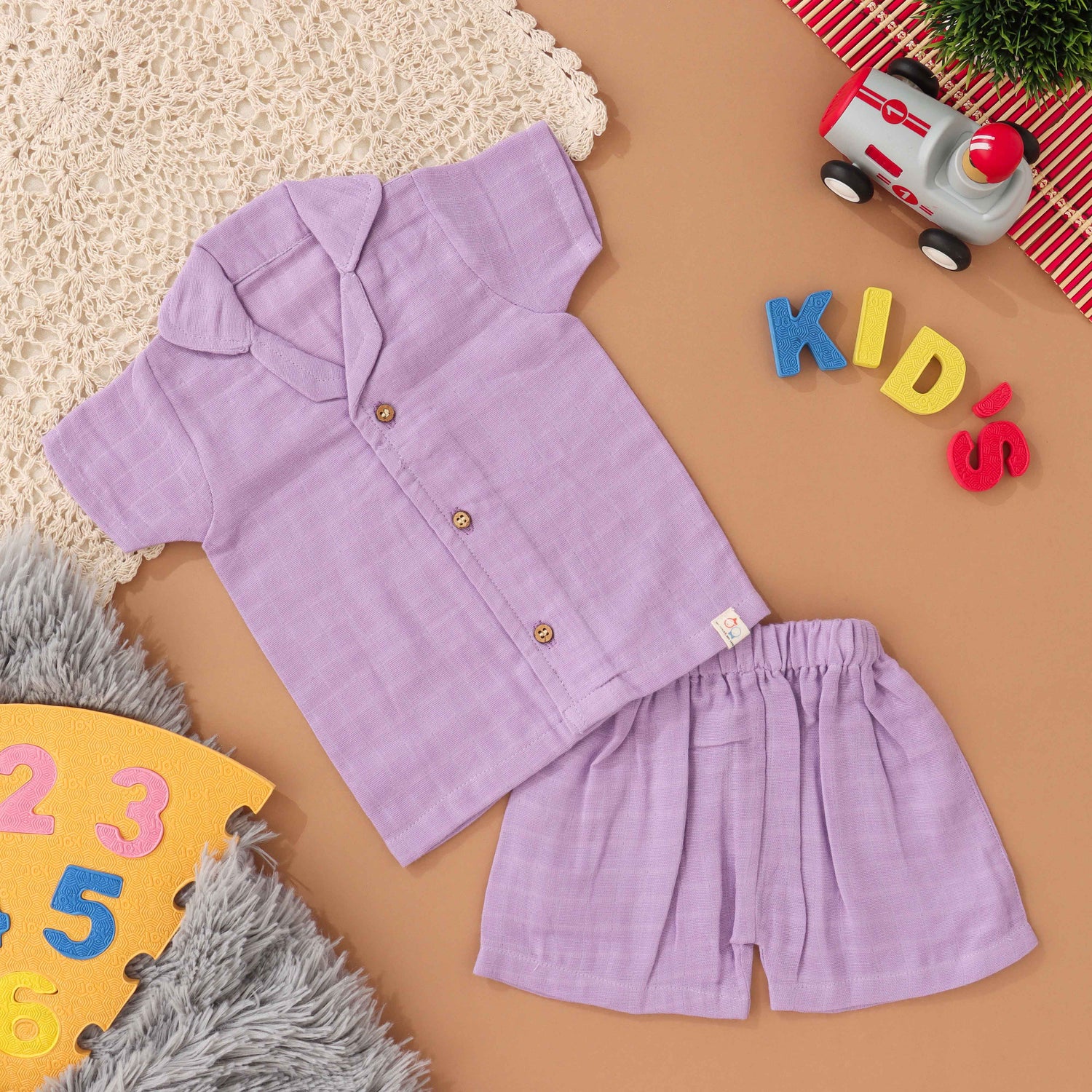 Mini Trendsetter: Boys Stylish Shirt and Shorts Set