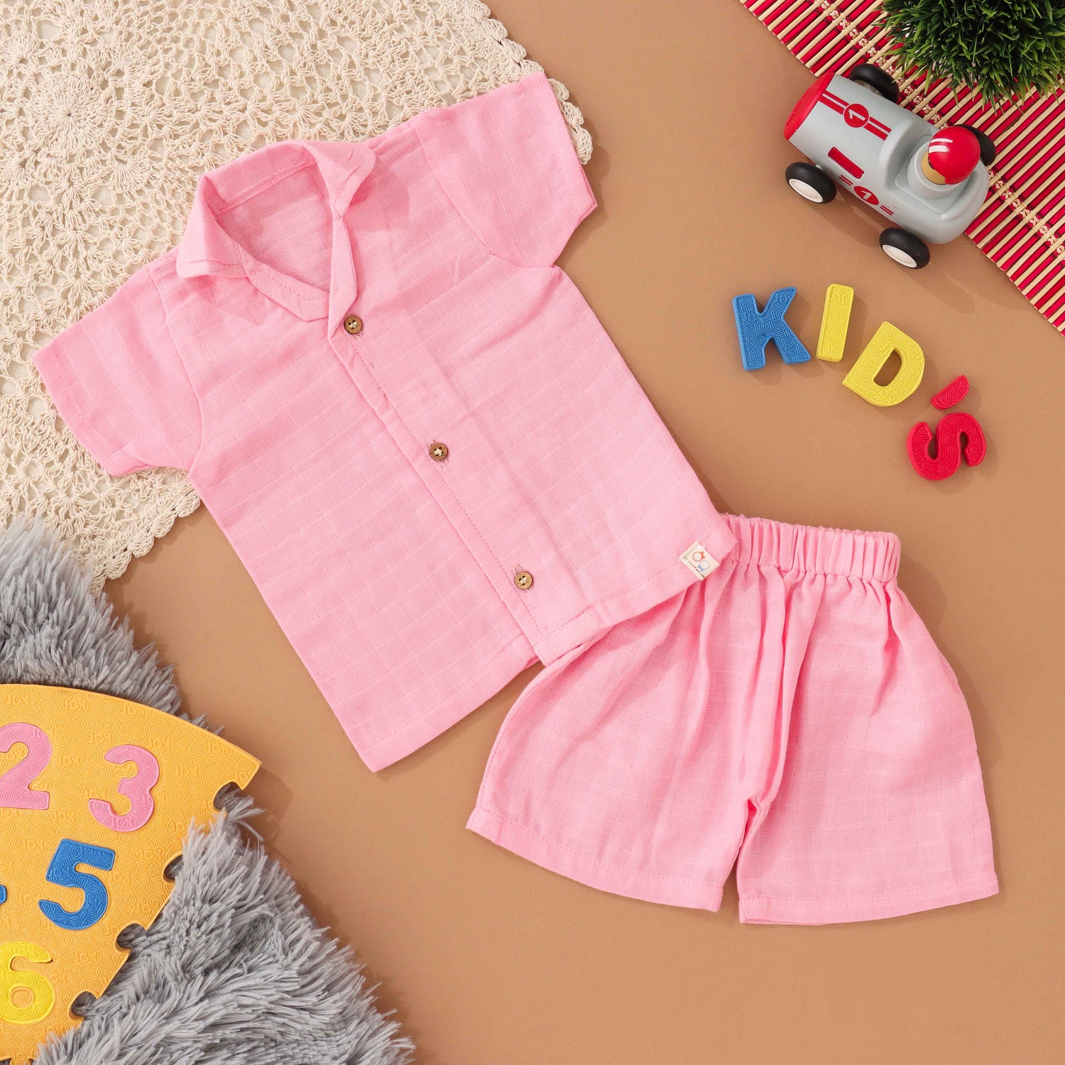 Mini Trendsetter: Boys Stylish Shirt and Shorts Set