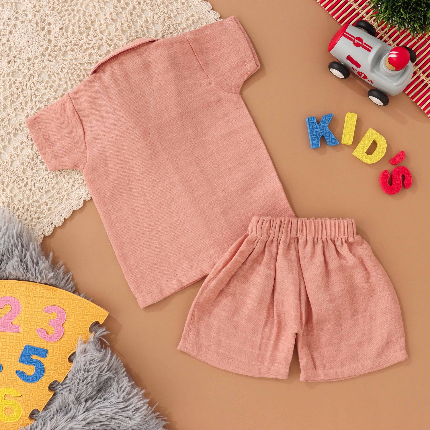 Mini Trendsetter: Boys Stylish Shirt and Shorts Set