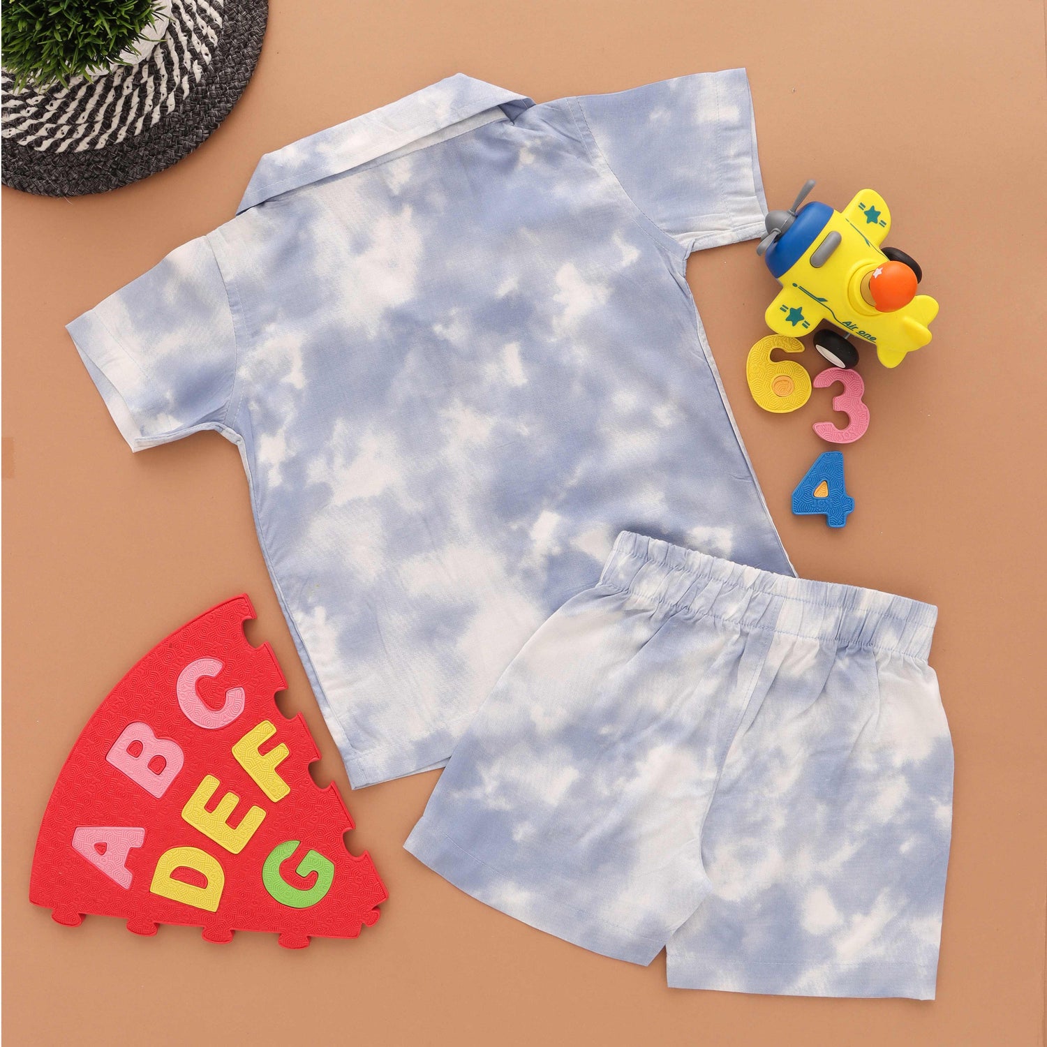 Splash of Fun: Boys Tie-Dye Shirt and Shorts Set