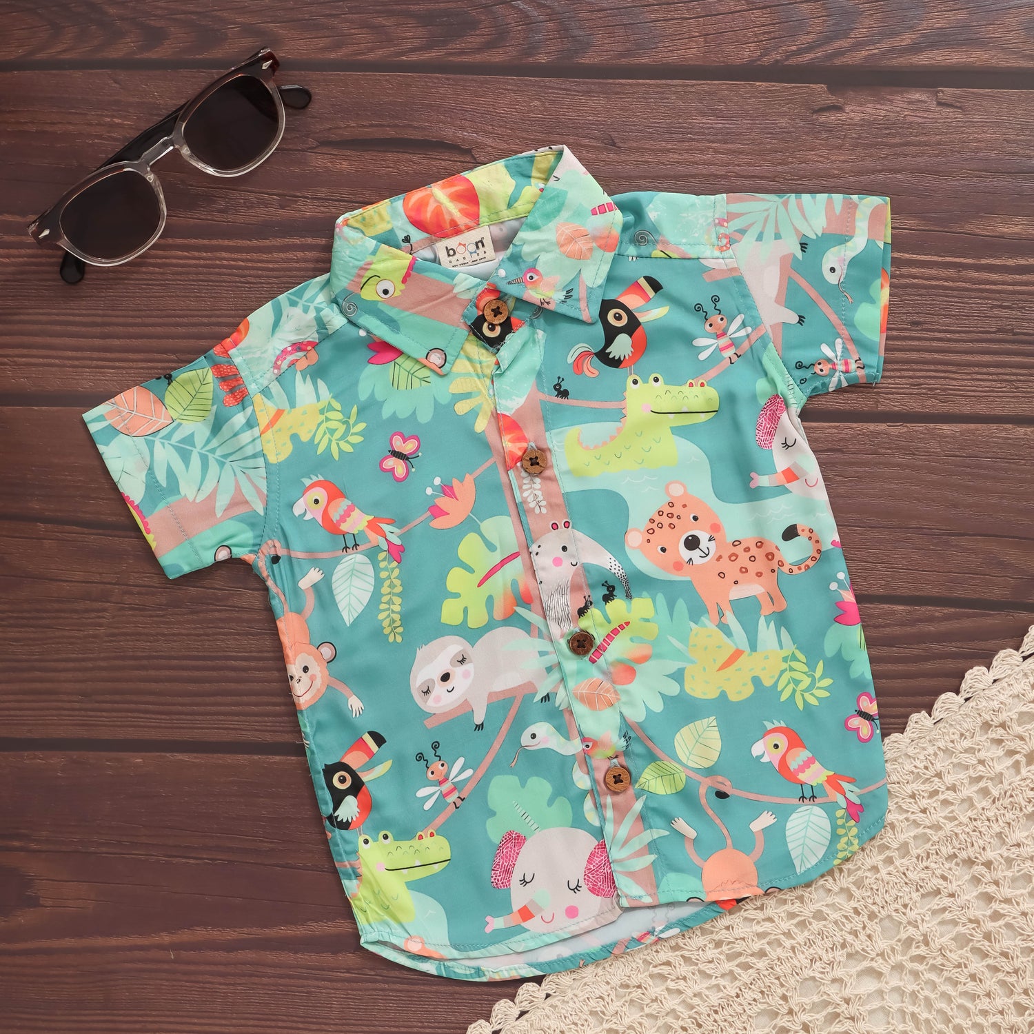 Safari Vibes: Jungle Animals Shirt for Little Explorers