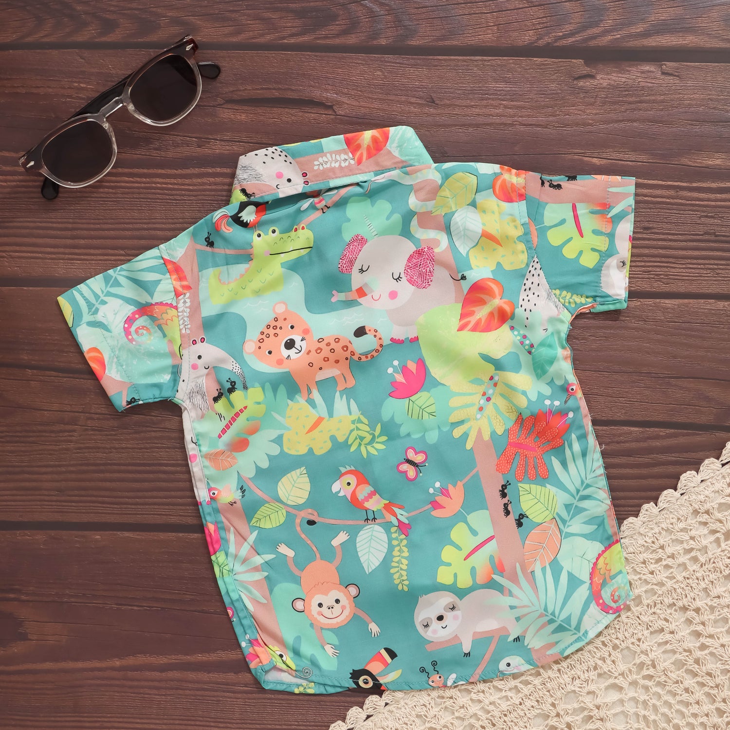 Safari Vibes: Jungle Animals Shirt for Little Explorers